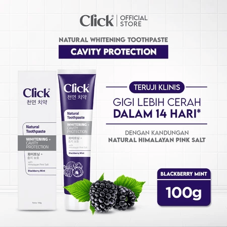 Kino Indonesia Click Natural Toothpaste Whitening + Cavity Protection