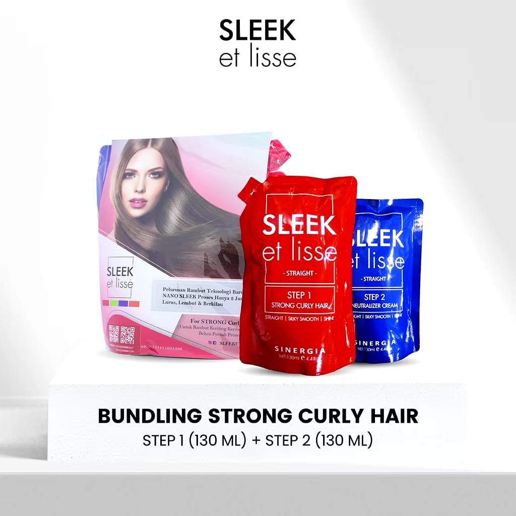 Sinergia Beaute Indonesia Sleek et Lisse Straight Step 1 Strong Curly Hair