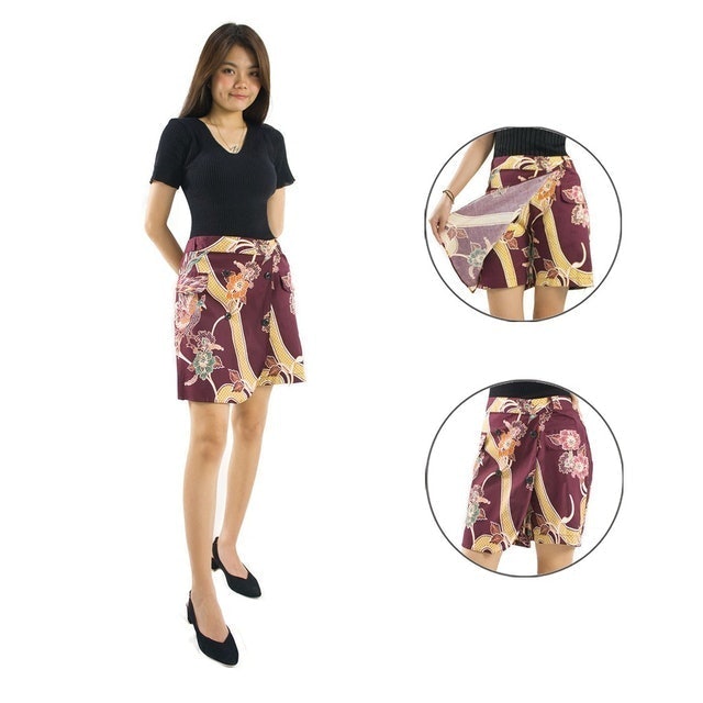 Celana Pendek Shefira Hotpants Rok Batik Casual Wanita
