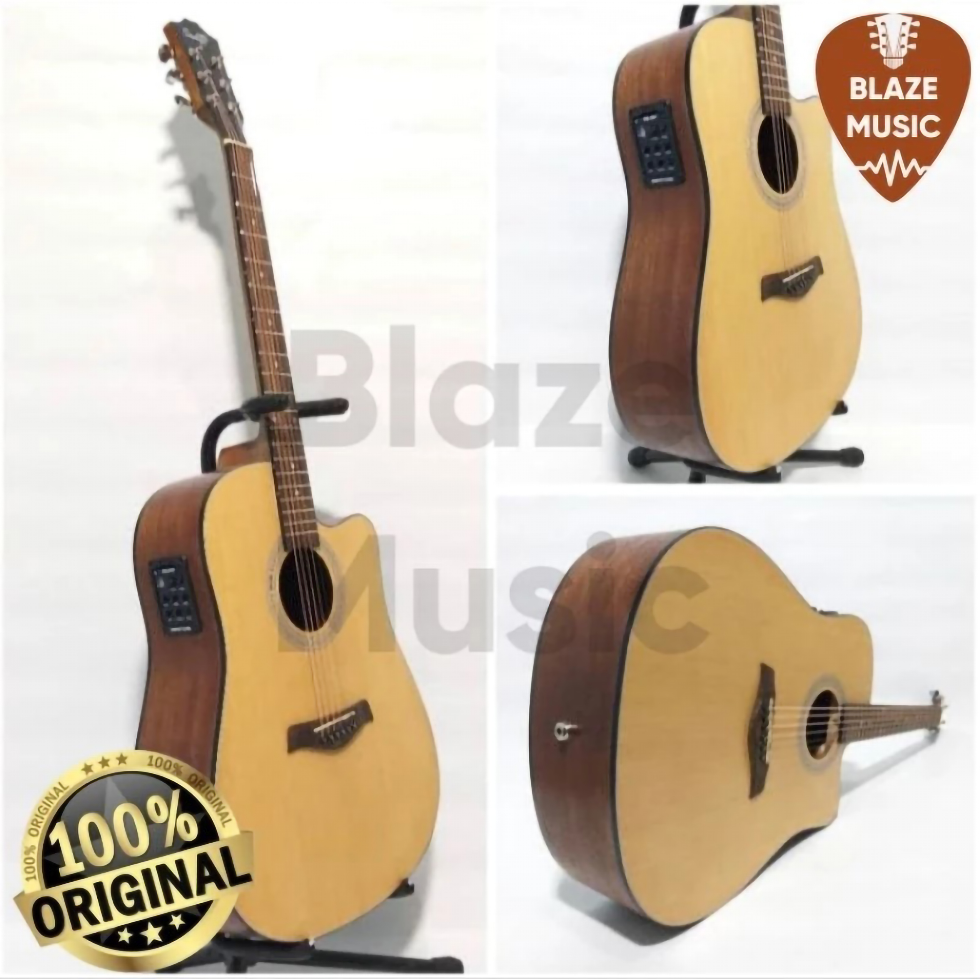 Cowboy Accoustic Electric Guitar NS Cokelat GWC-240