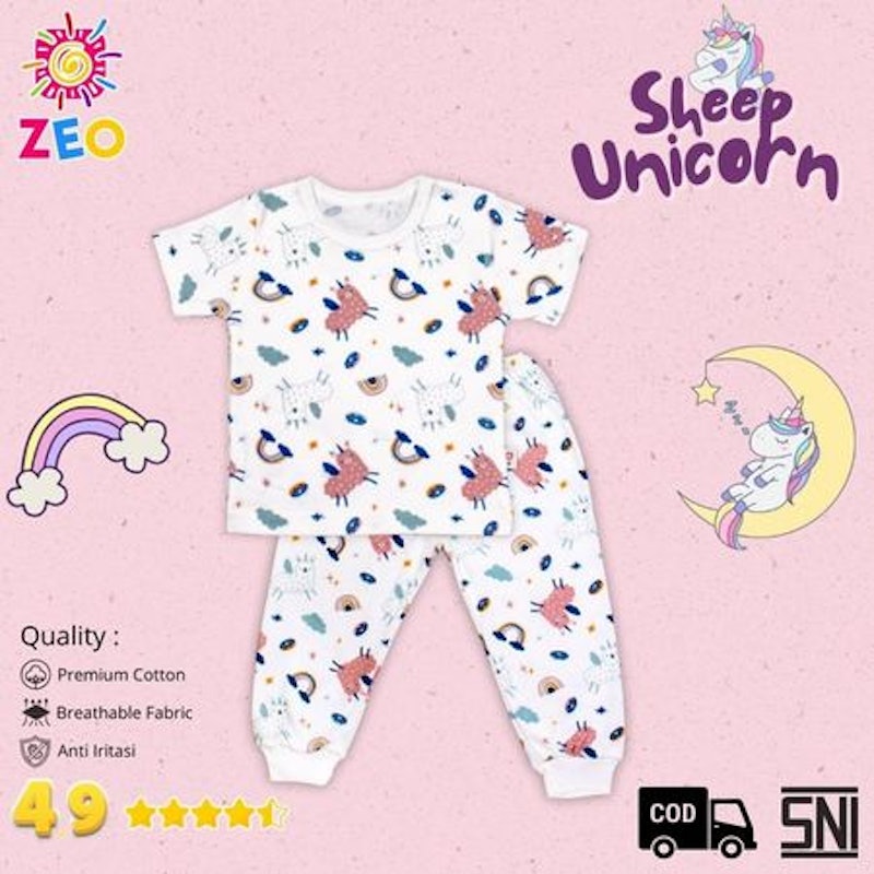 ZEO Baby Kids Piyama Lengan Pendek 2