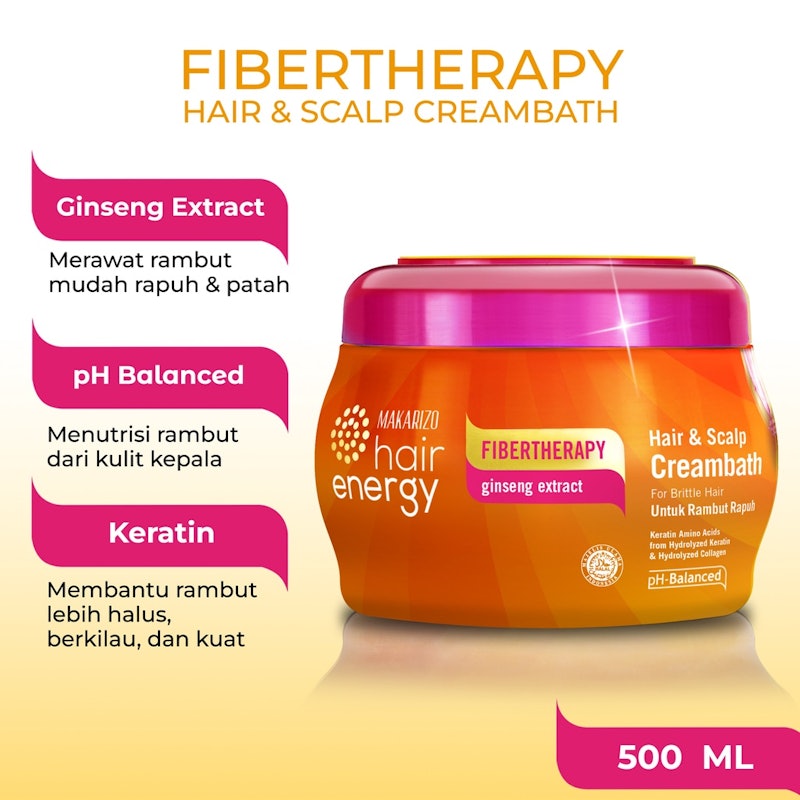 Makarizo Hair Energy Fibertheraphy Creambath Ginseng Extract