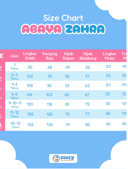  Ordey Abaya Anak Zahra Series