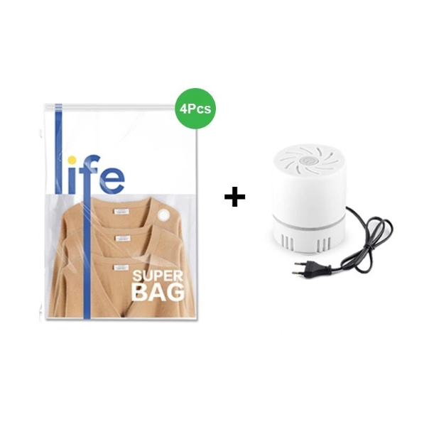 Dr. Storage Plastik Vacuum Motif Life dan Pompa Elektrik Vakum 