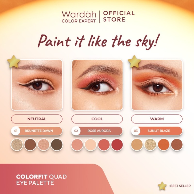 Colorfit Quad Eye Palette - Sunlit Blaze 3
