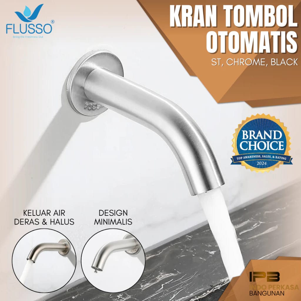 Putera Adhi Perkasa Flusso Kran Tombol Drat Dinding 