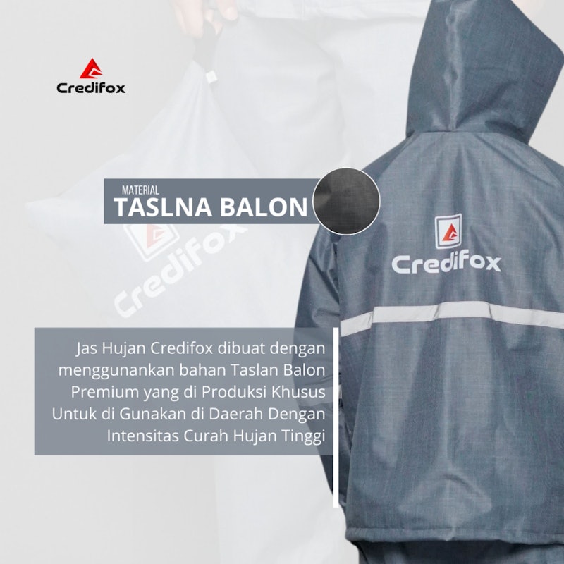 Credifox Taslan Balon Raincoat Premium 3