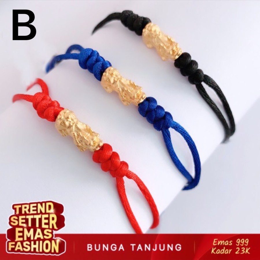 Bunga Tanjung Gelang Tali Pixiu Charm Dragon