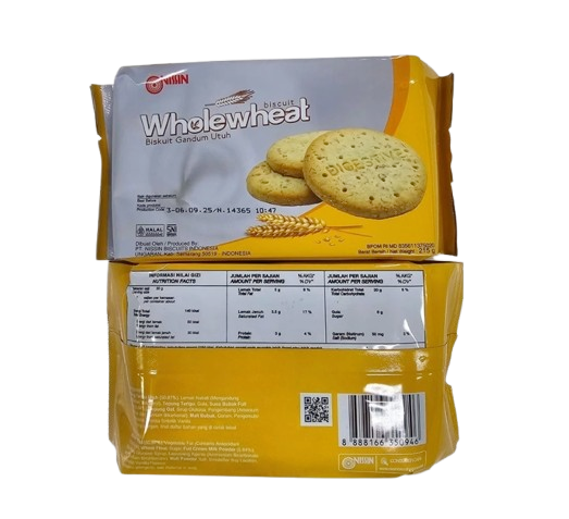 Nissin Wholewheat Biscuit Gandum Utuh 1