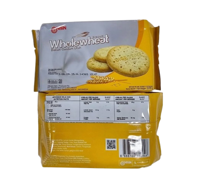 Nissin Wholewheat Biscuit Gandum Utuh 1
