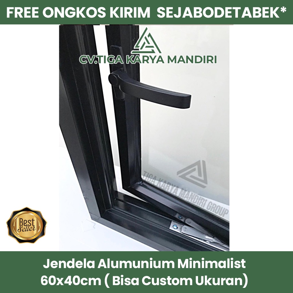Jendela Aluminium Minimalis 50 cm x 30 cm 5