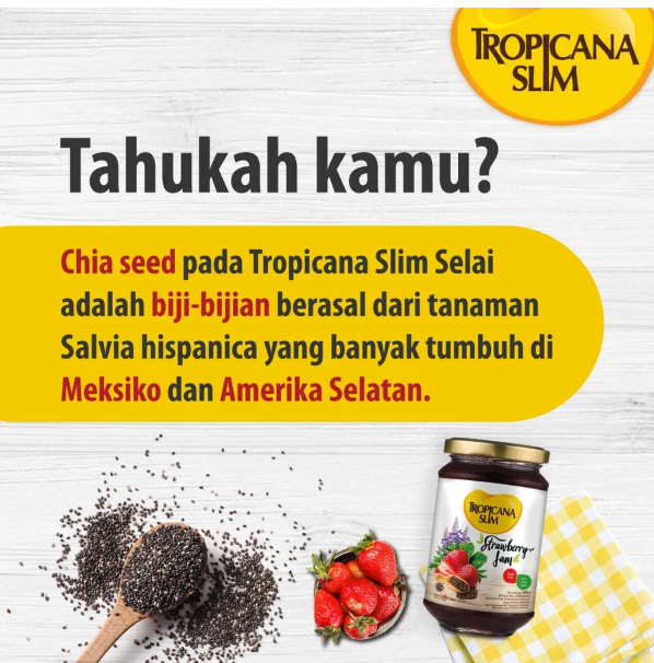 Nutrifood Indonesia Tropicana Slim Strawberry Jam with Chia Seed