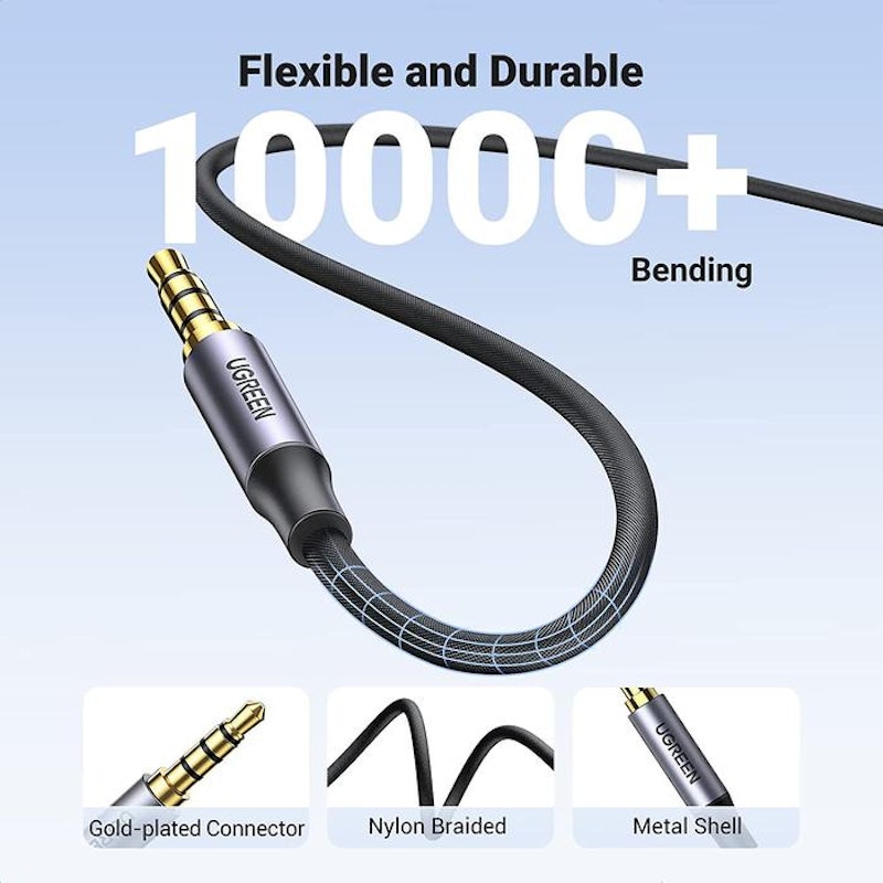 Ugreen Cable Aux Audio 3.5 mm Male to Male 1 meter 2