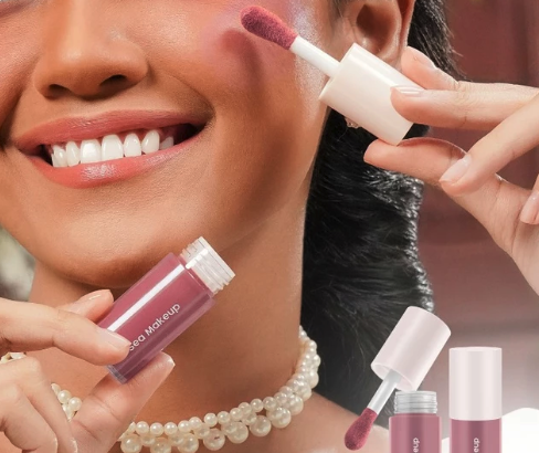  Sea Beauty Indonesia Sea Makeup Vibrant Flushed Liquid Blush Primrose Dawn