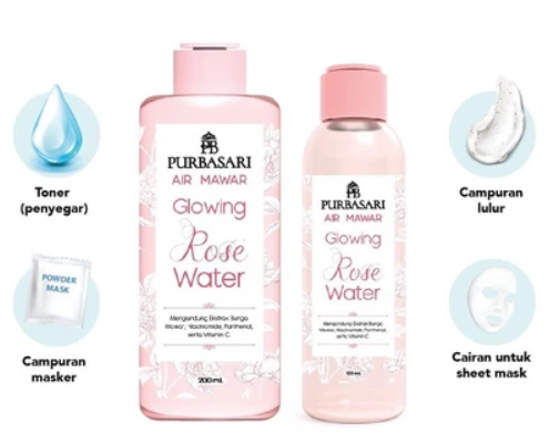 Gloria Origita Cosmetics Purbasari Glowing Rose Water
