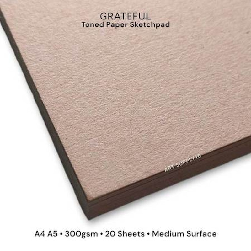 Grateful Toned Paper Sketchpad Spiral 3