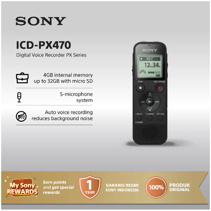 Sony Group Corporation Sony Digital Voice Recorder PX Series ICD-PX470