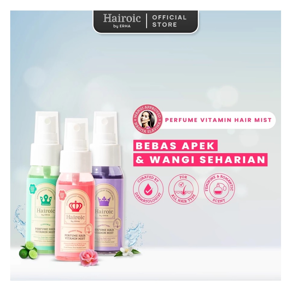 ERHA Clinic Indonesia Hairoic Perfect Day Perfume Hair Vitamin Mist
