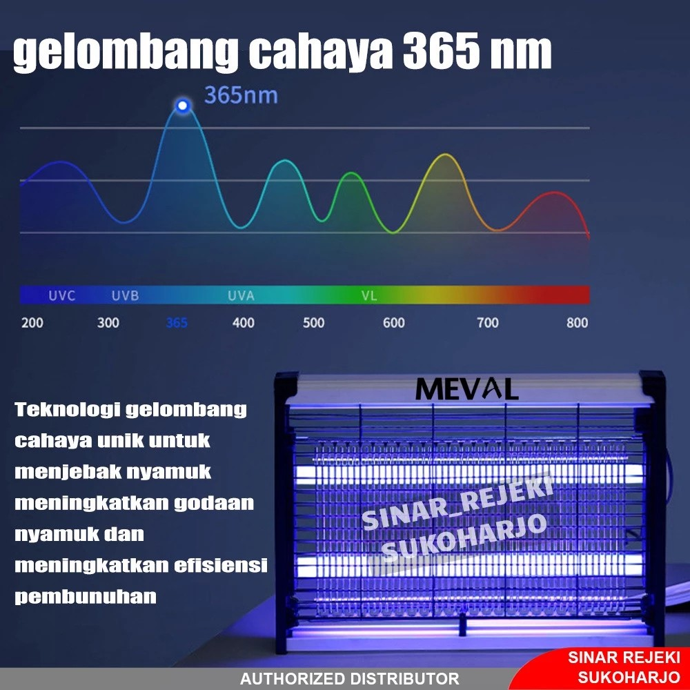 MEVAL MEVAL Insect Killer Lampu UV 2 Watt  MI1-02L