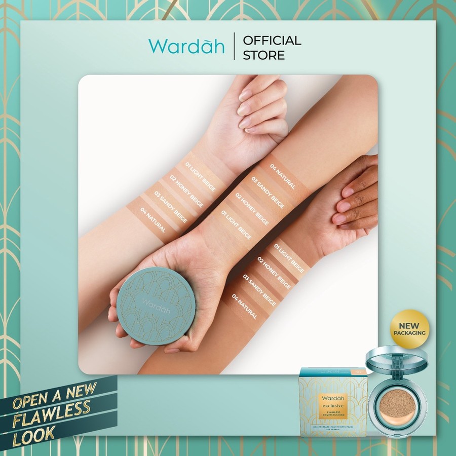 Paragon Technology and Innovation Wardah Exclusive Flawless Cover Cushion 03 Sandy Beige