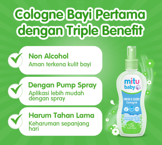Godrej  Mitu Baby Fresh & Clean Cologne Fresh Green