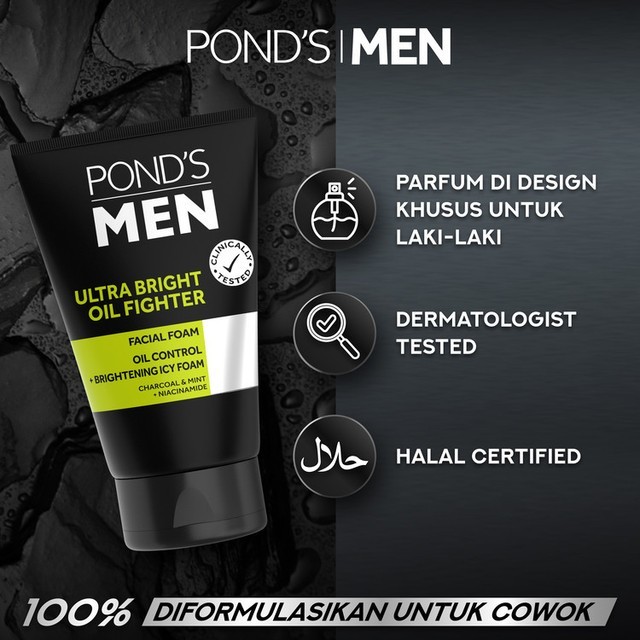 Unilever Pond's Men Ultra Bright Oil Fighter Facial Foam 