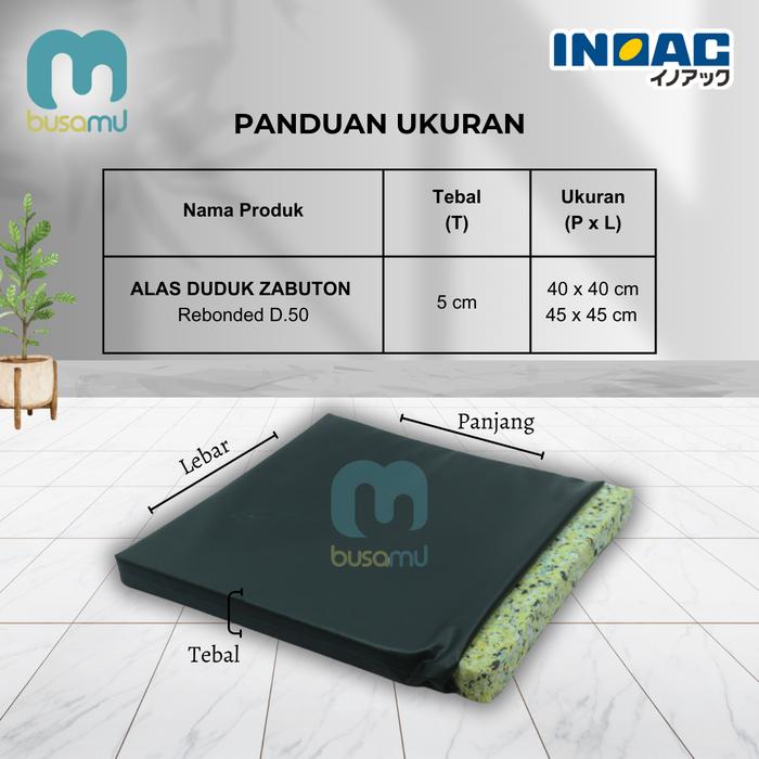 INOAC Zabuton Alas Duduk Busa Rebonded D.50-65 