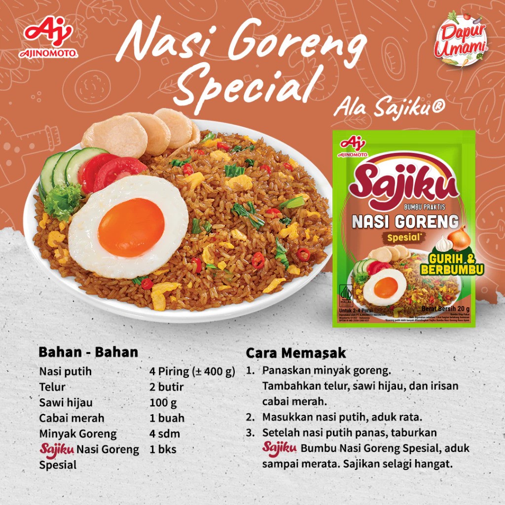 Ajinomoto Indonesia Sajiku® Bumbu Praktis Nasi Goreng Spesial