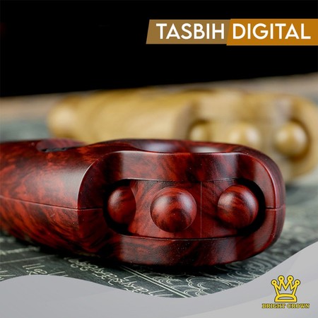Bright Crown Webstore Bright Crown Tasbih Digital Kayu Modern