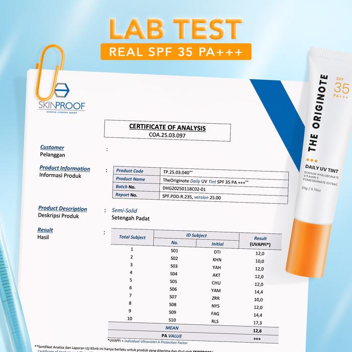 The Originote The Originote Daily UV Tint SPF 35 PA+++