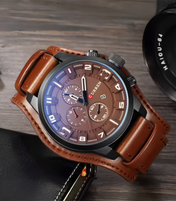Curren Coffee Brown Leather Men’s Watch 8225