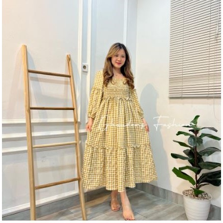 Ghaudens  Long Dress Vintage Ethnic Crincle 