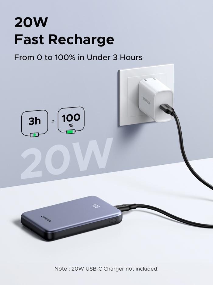 UGREEN Power Bank Mini 10.000 mAh 3