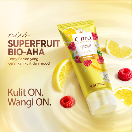 Unilever Indonesia Citra UV Body Serum Radiant Fresh Bio-AHA