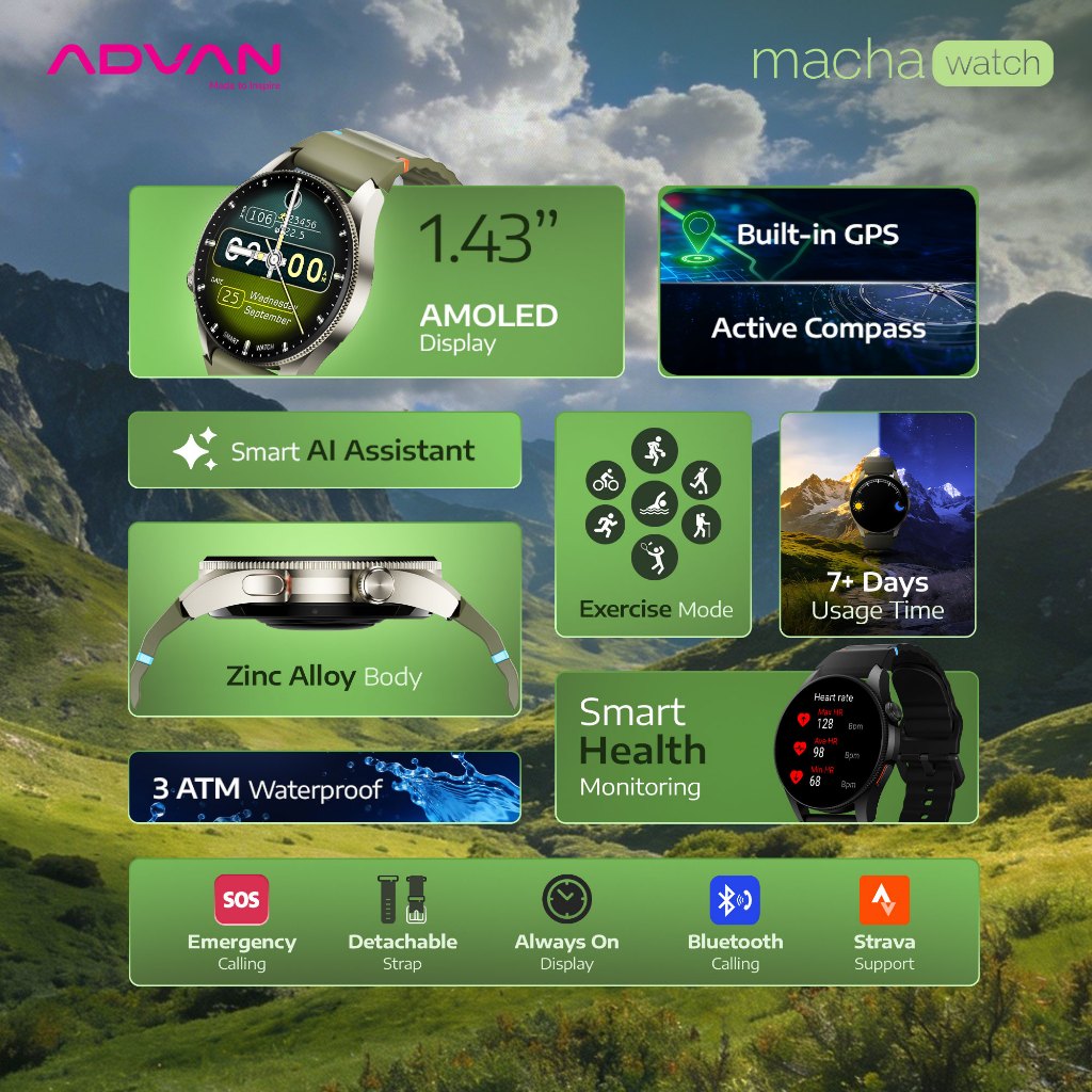 ADVAN Smartwatch Macha Watch 3