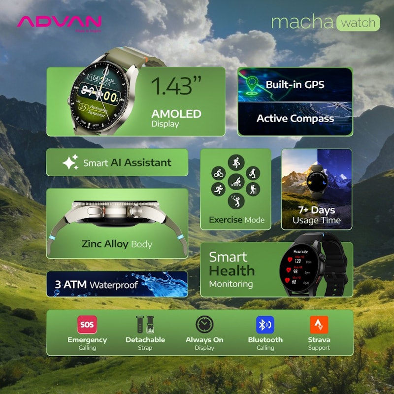 ADVAN Smartwatch Macha Watch 3