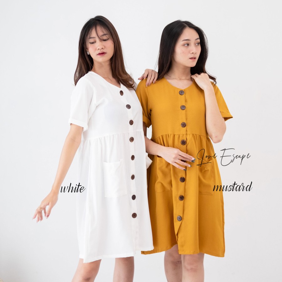 Button Midi Dress