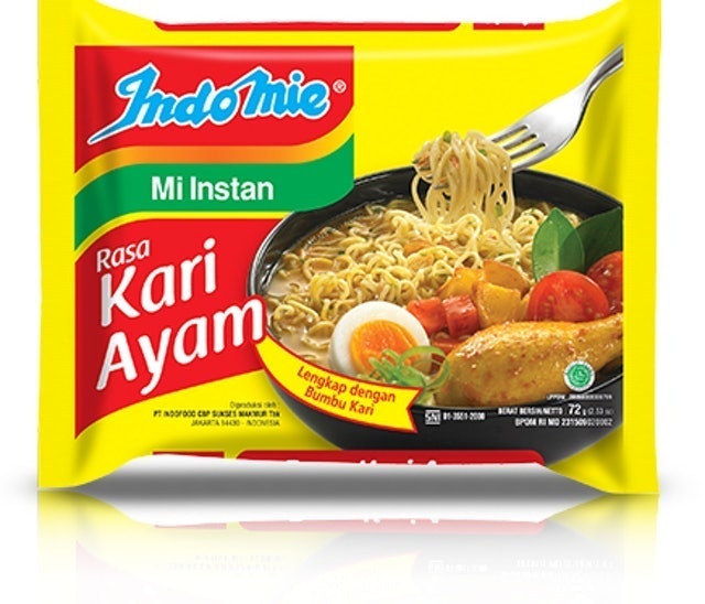 Indomie Rasa Kari Ayam Dengan Bumbu Kari