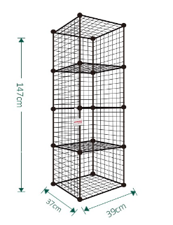 Aonez Rak Buku Besi Jaring