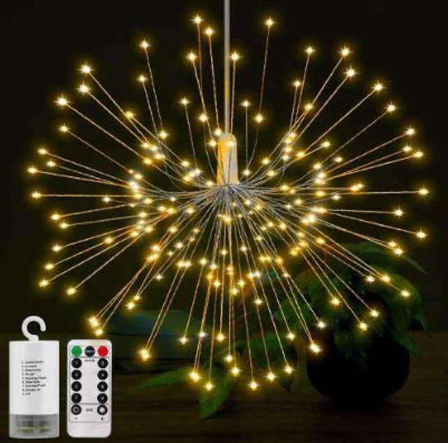  Lampu Taman Gantung Model Kembang Api 120 LED