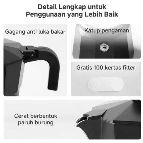 Yaoyao Indonesia Info Tech Simplus Moka Pot Katup Ganda 016