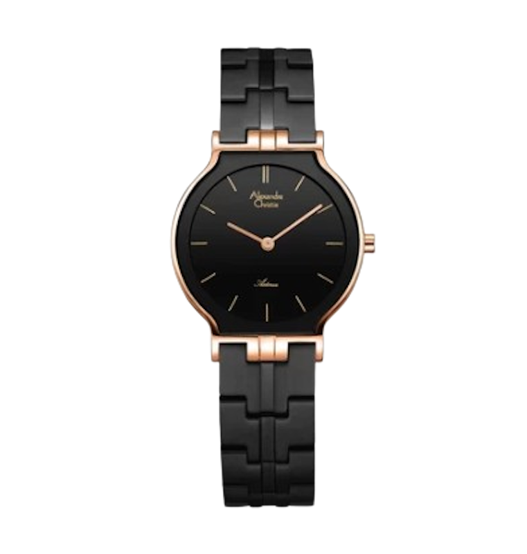 Alexandre Christie Jam Tangan Wanita - Black Rose Gold 1