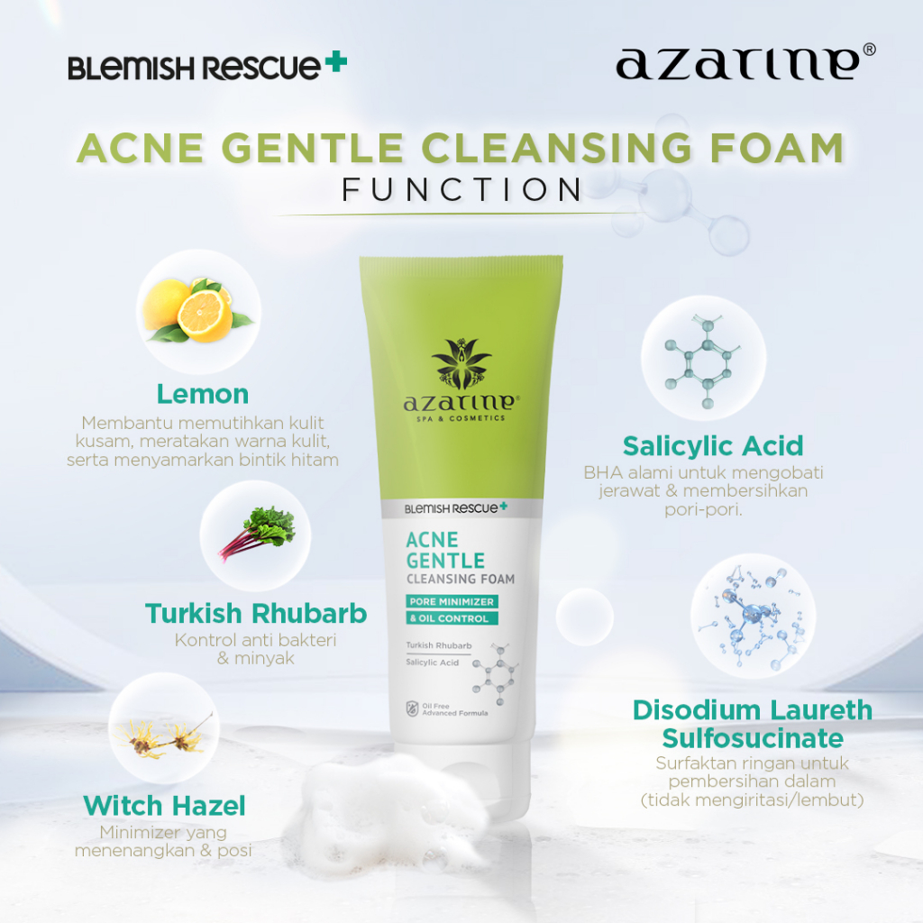 Wahana Kosmetika Indonesia Azarine® Acne Gentle Cleansing Foam