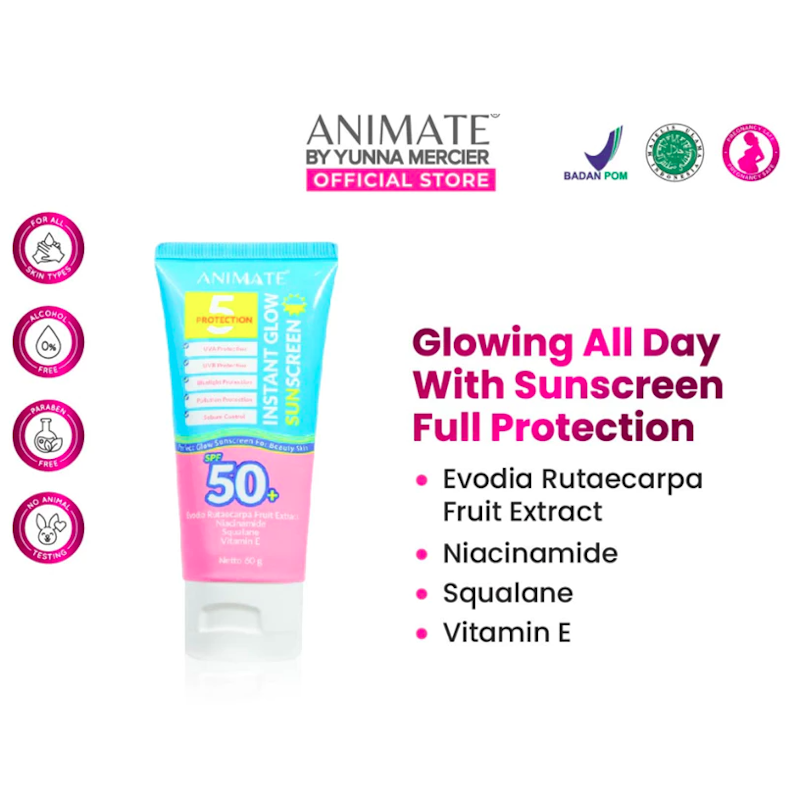Animate Instant Glow Sunscreen 5 Protection SPF 50+ 2