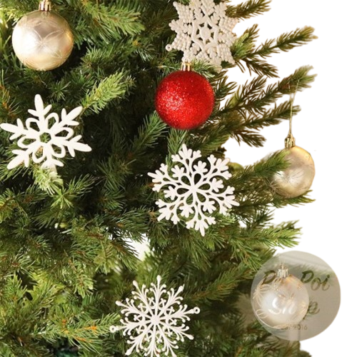 Hiasan Pohon Natal Snowflake Salju Kepingan 
