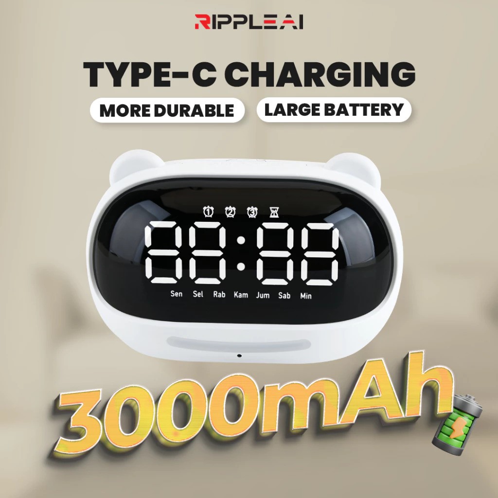 Ripple Digital Indonesia Rippods AI Hello Nuki 2 Smart Voice Alarm Clock