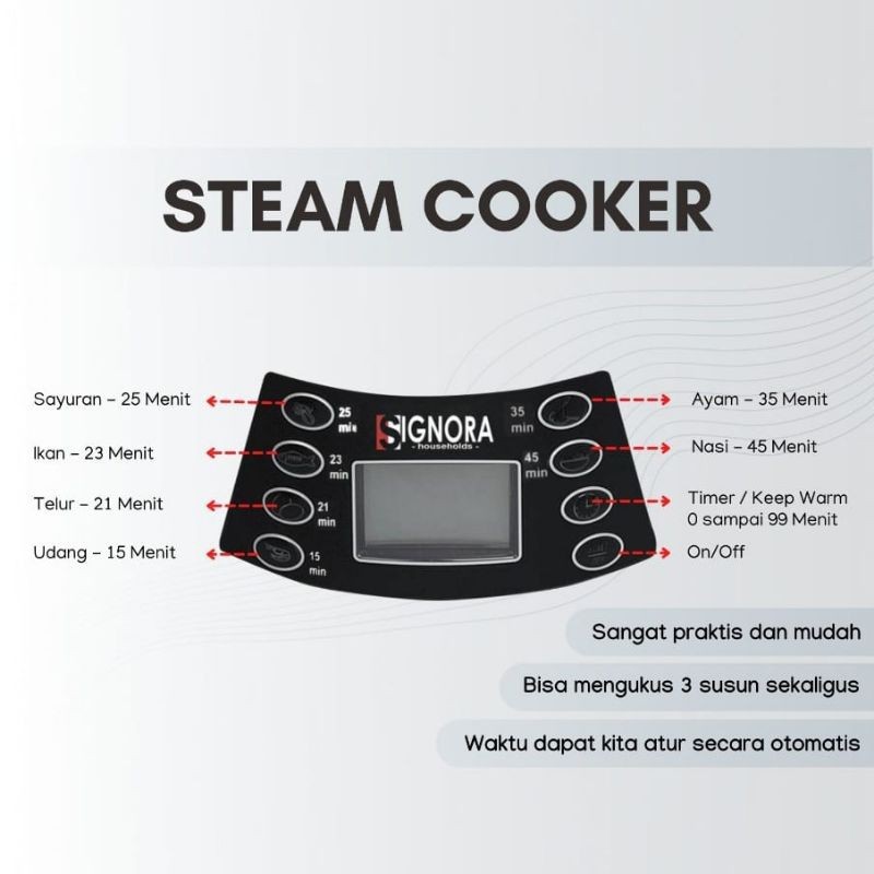 Signora Sarana Sukses Signora Steam Cooker