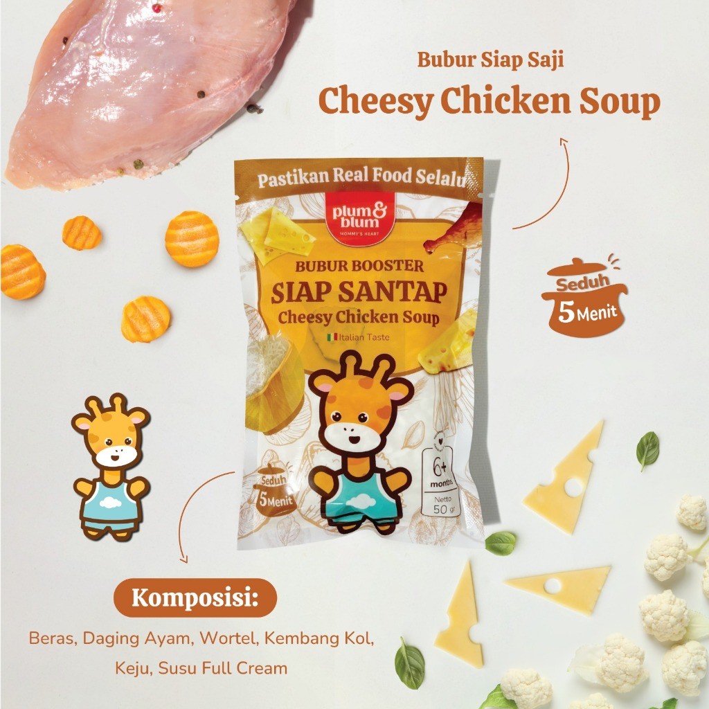 Plum & Blum Bubur Booster Siap Santap Cheesy Chicken Soup 2