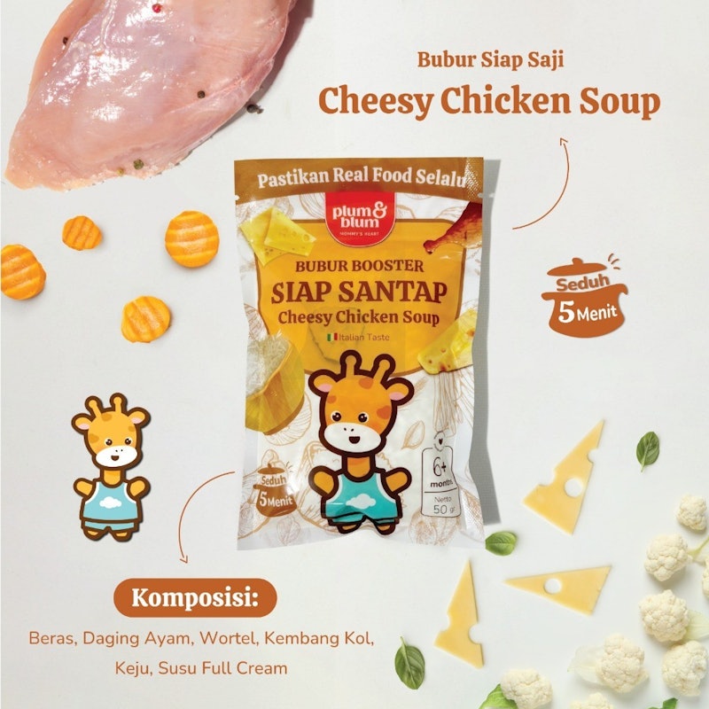 Plum & Blum Bubur Booster Siap Santap Cheesy Chicken Soup 2