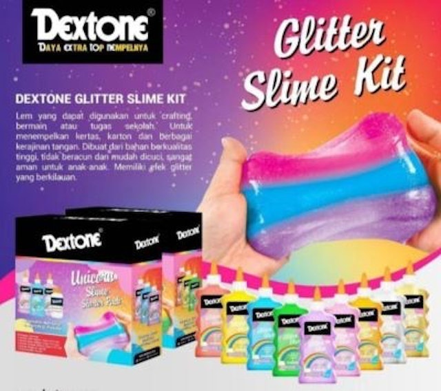Dextone Unicorn / Rainbow Glitter Slime Kit